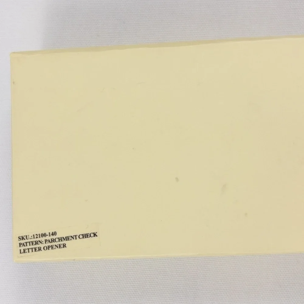MacKenzie Childs Retired Parchment Check Letter Opener Ceramic 12100-140
